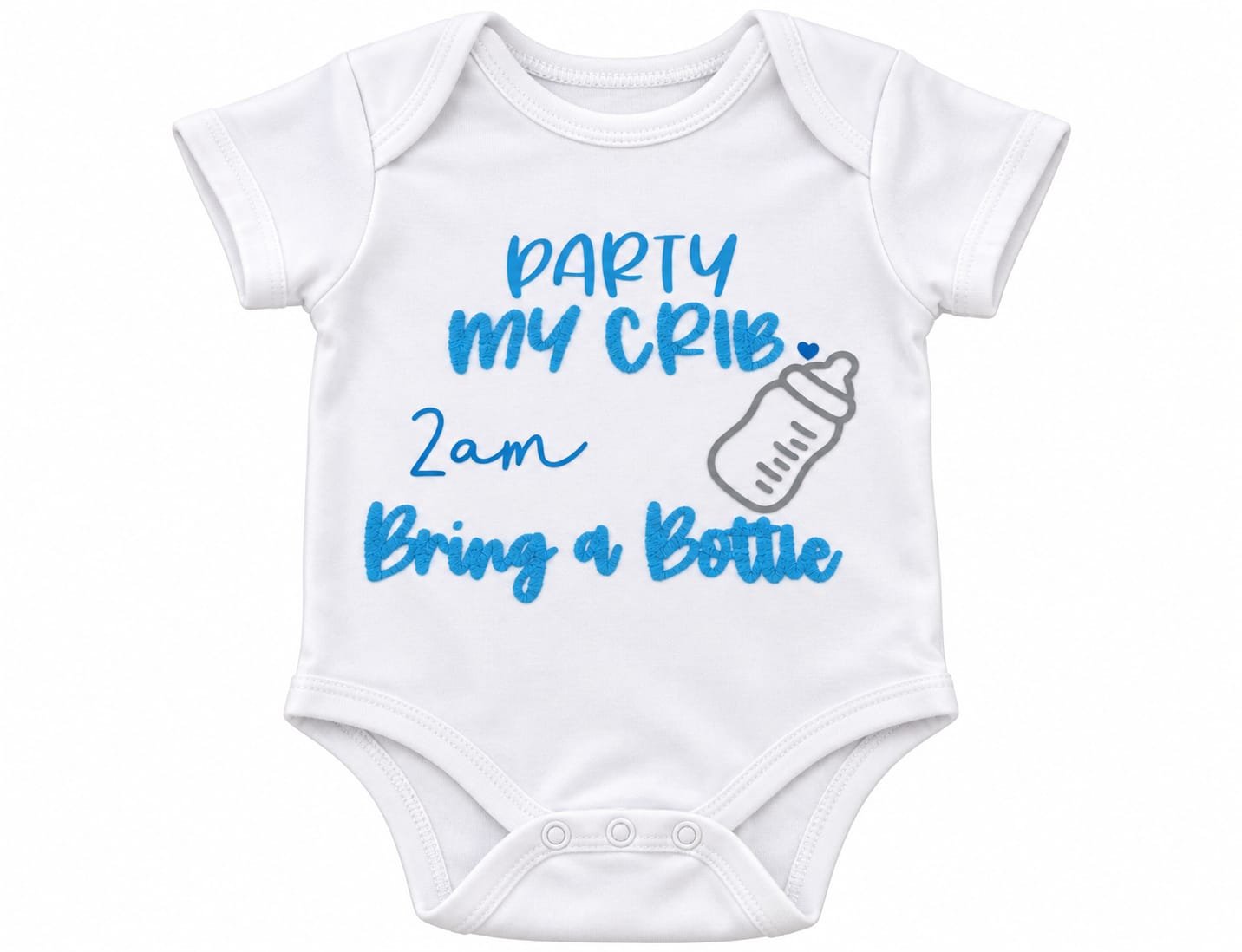 party themed baby grow